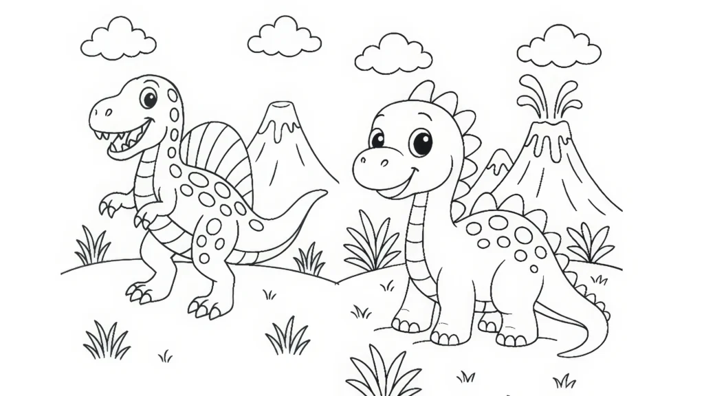 Dinosaur Coloring Pages Art