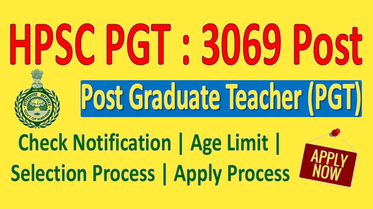 hpsc haryana pgt online form 2024