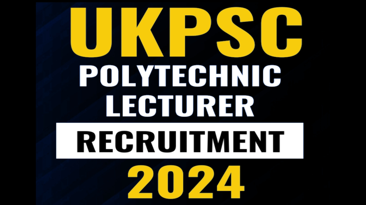 ukpsc lecturer govt polytechnic online form 2024