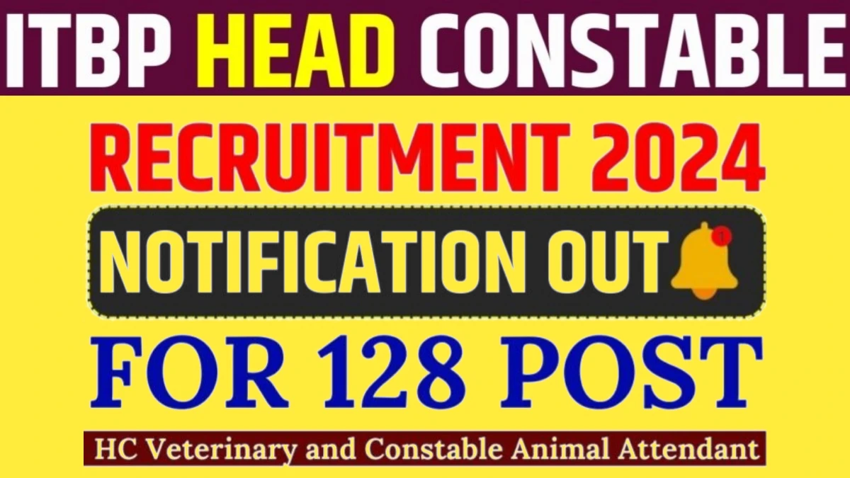 itbp head constable dresser veterinary constable